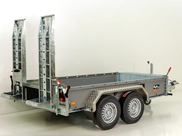 Vezeko Baumaschinenanhänger BA 155x360cm 3,5t|SB|Schwenk-Rampen|grau – Bild 13