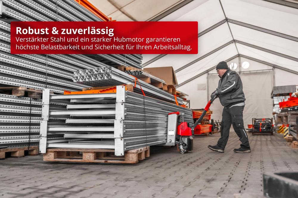 Elektrohubwagen – 2000 kg, Li-Ion, Stützräder, ext. Akku ForkLion Plus – Bild 6